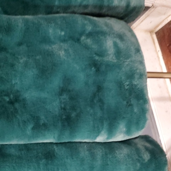 Keepsake women's green faux fur Mob Wive bomber short jacket size L - Picture 9 of 17